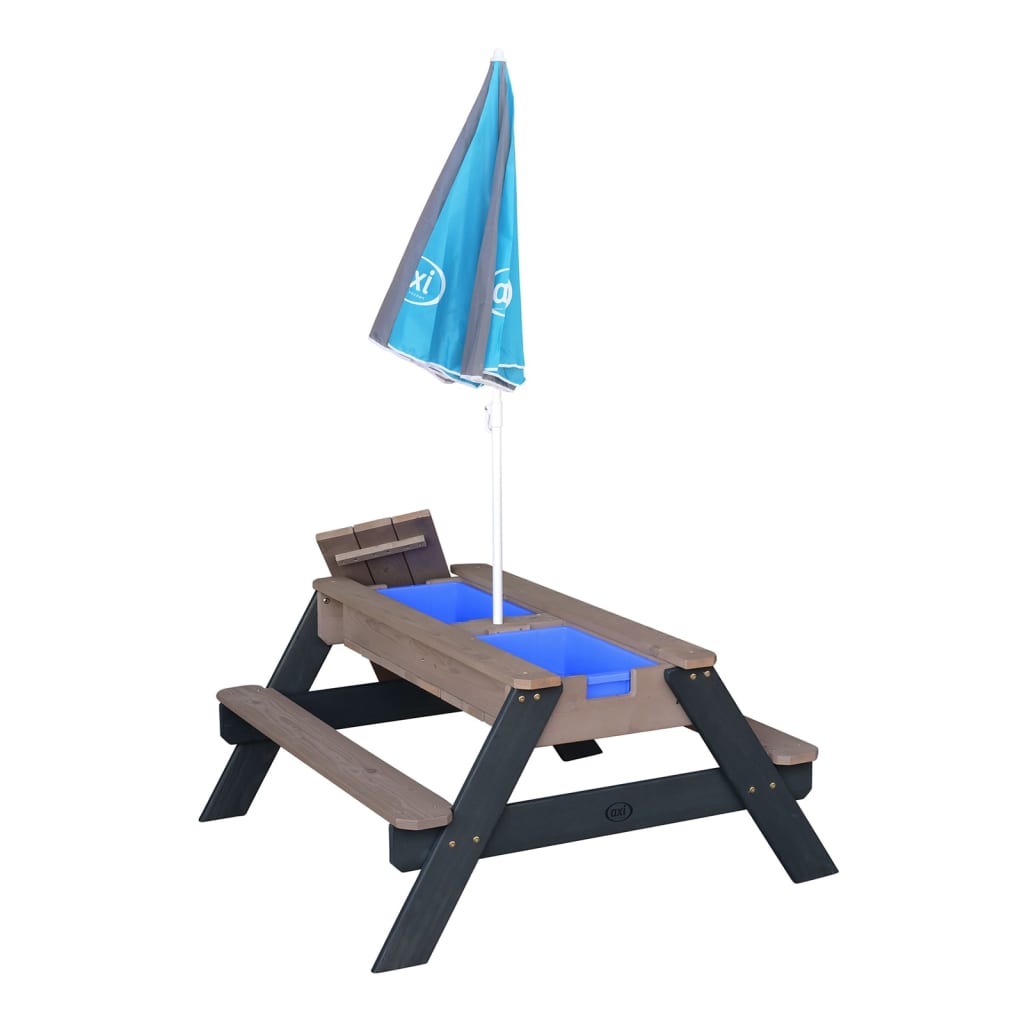 Sand and Water Picnic Table Nick with Umbrella Anthracite and Grey-AXI-Yes Bebe