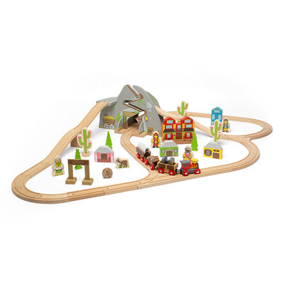 Wild West Train Set-Toy Train Sets-Bigjigs Rail-Yes Bebe