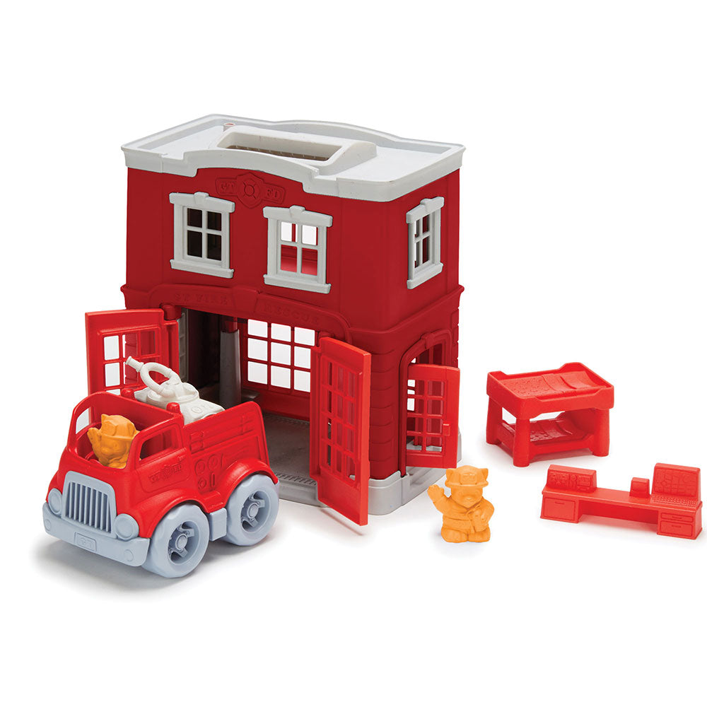 Fire Station Playset-Fire Station Playset-Green Toys-Yes Bebe