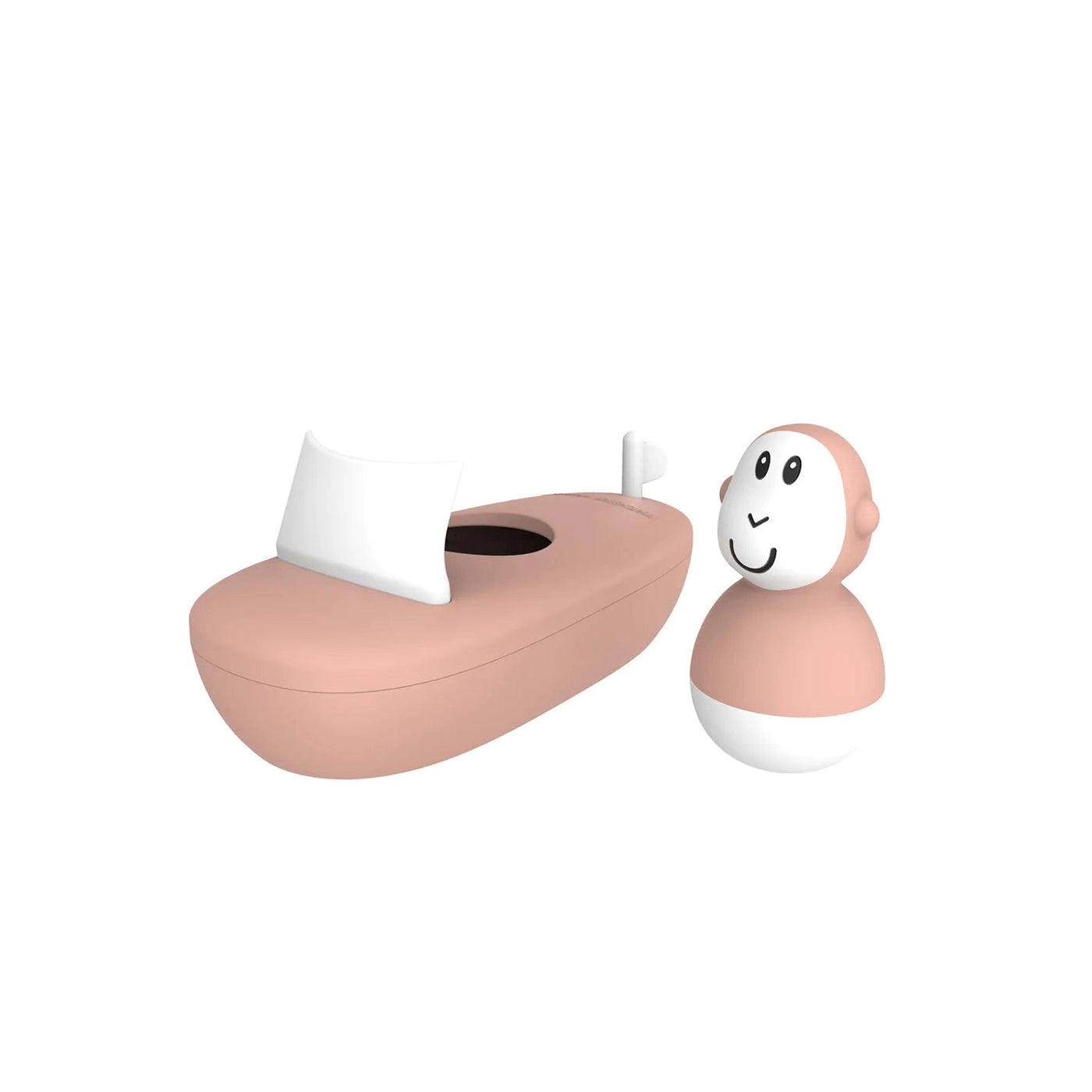 Bathtime Boat Set-Bath Toys-Matchstick Monkey-Dusty Pink-Yes Bebe