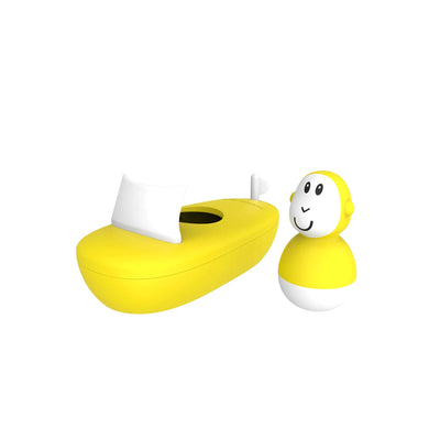 Bathtime Boat Set-Bath Toys-Matchstick Monkey-Yellow-Yes Bebe