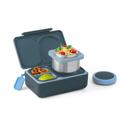 OmieBox UP - Bento Box for Older Kids & Adults-Lunch Boxes & Totes-OmieLife-Graphite-Yes Bebe
