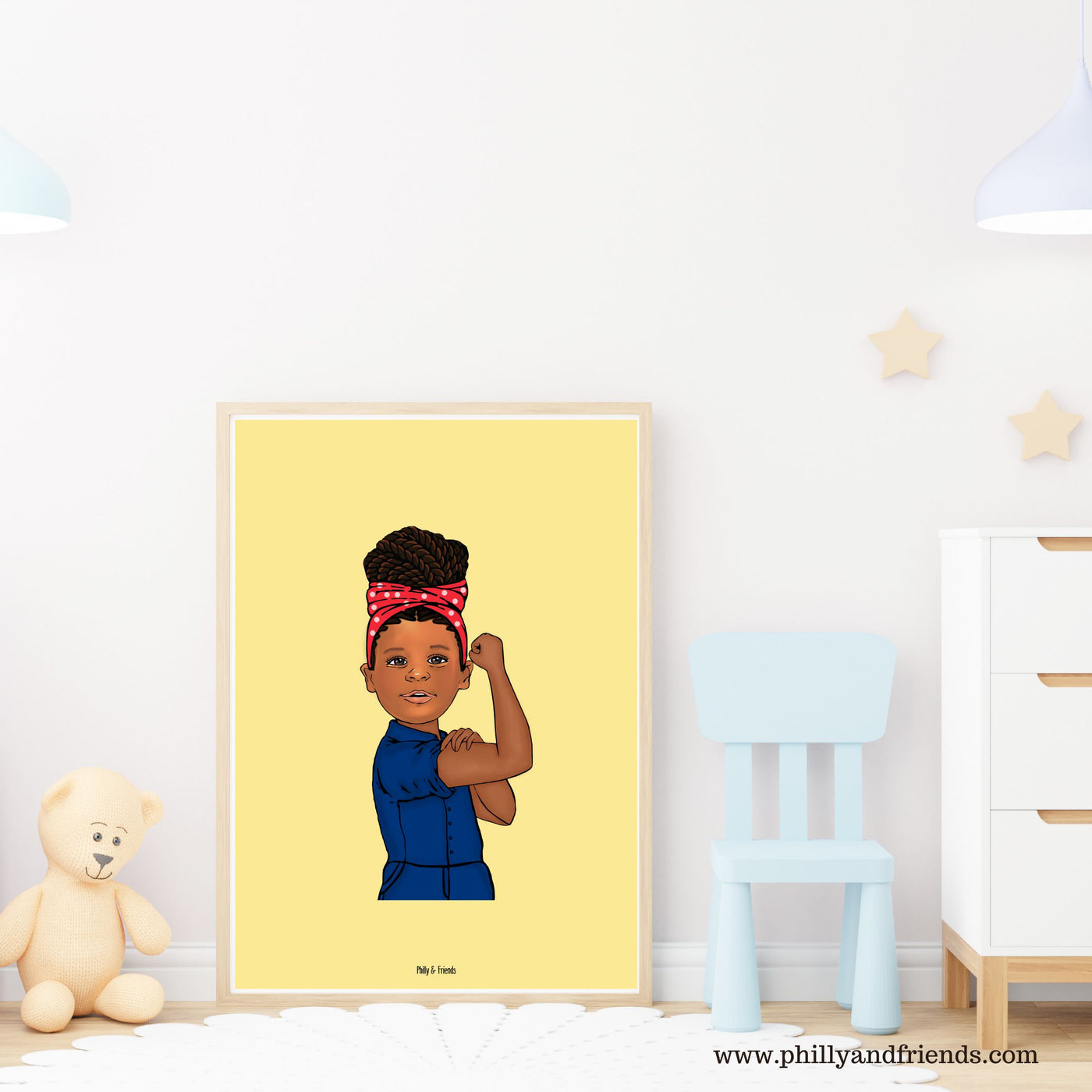 Strong Girl Kids Wall Art - (Various Sizes)-Wall Art-Philly & Friends-Yes Bebe