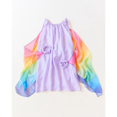Silk Fairy Dress-Fantasy Dress Up-Sarah's Silks-Lavender / Rainbow-Yes Bebe