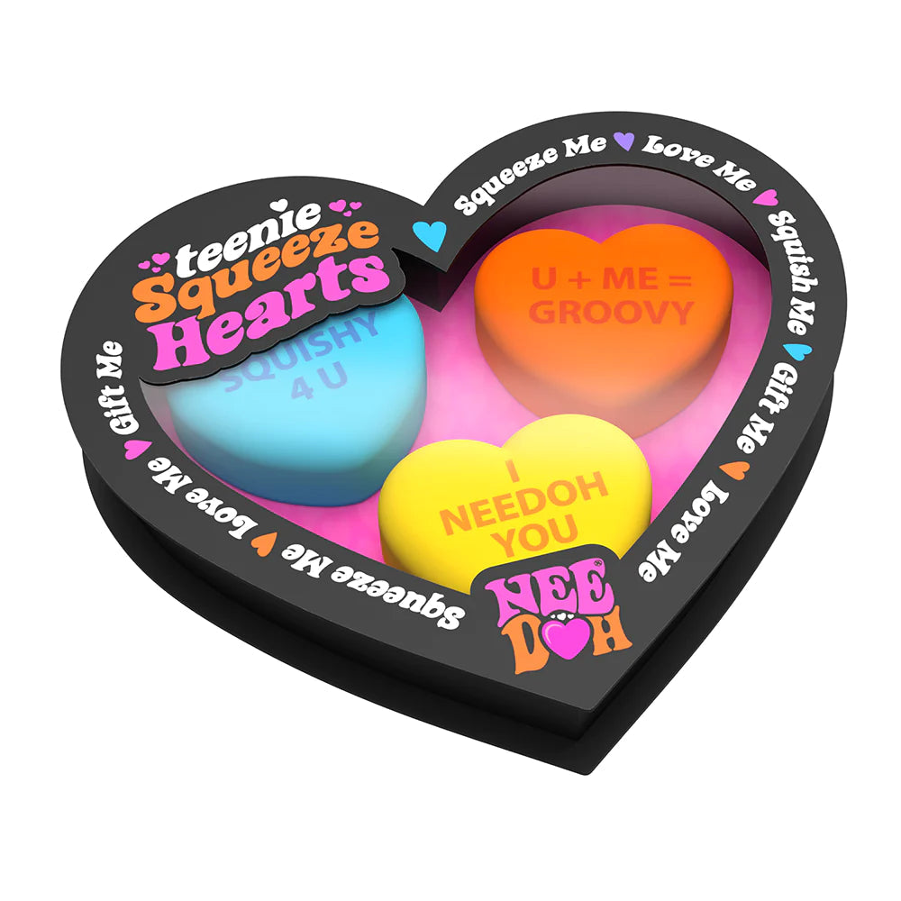 NeeDoh Teenie Squeeze Hearts (Pack of 3)-Fidget Toys-Schylling-Yes Bebe