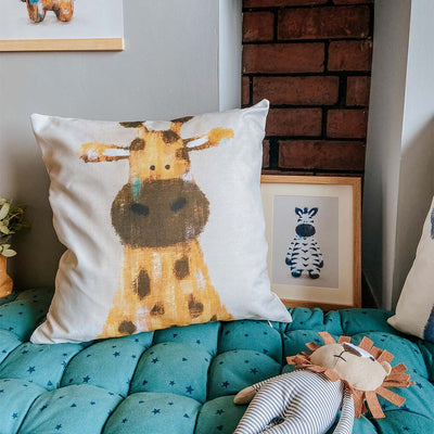 Safari Giraffe Nursery Cushion Cover-Tigercub Prints-Regular-Yes Bebe