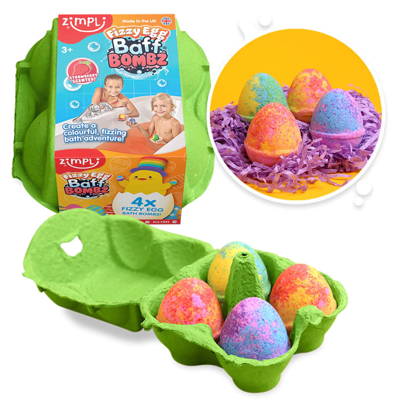 Baff Bombz Fizzy Eggs - Pack of 4-Bath Bombs-Zimpli Kids-Yes Bebe