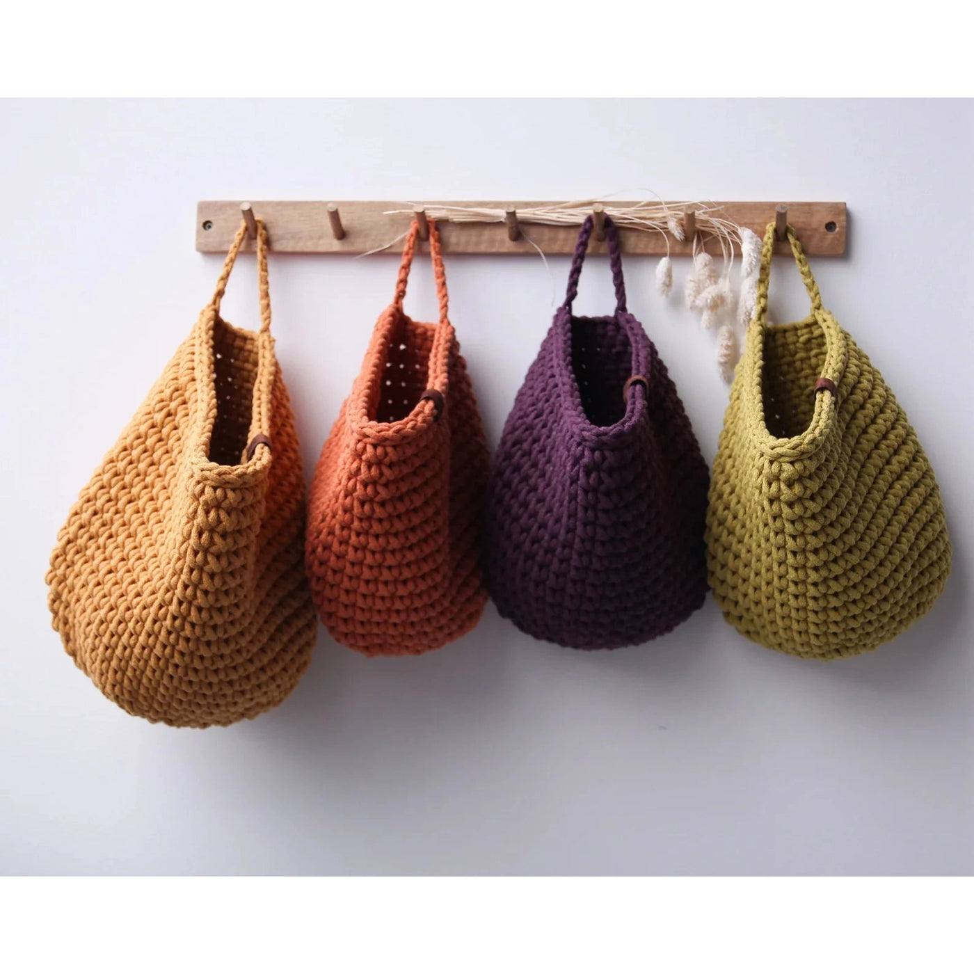 Crochet Hanging Bags | Mustard-vendor-unknown-Yes Bebe