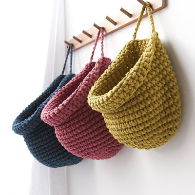 Crochet Hanging Bags | Old Rose-vendor-unknown-Yes Bebe