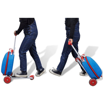 Scooter with Trolley Case for Children Blue-vidaXL-Yes Bebe