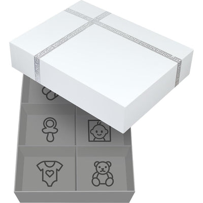 Gift Set Handprint Double Frame White and Memory Box