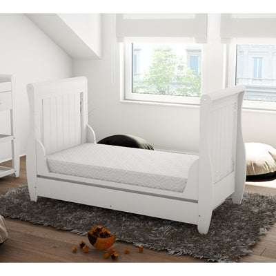 Stella Sleigh Cot Bed - White