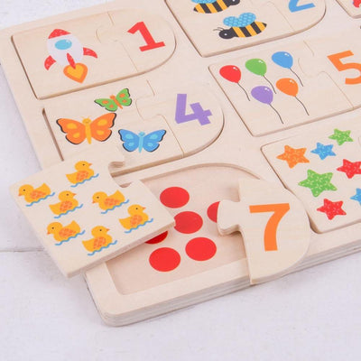 BigJigs Picture and Number Matching Puzzle