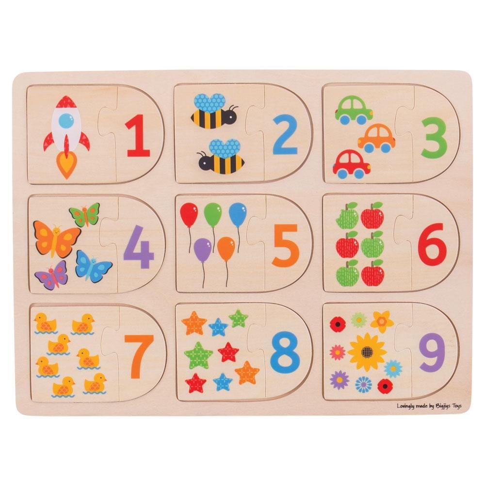 BigJigs Picture and Number Matching Puzzle