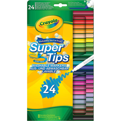 24 Supertips-Felt Tip Pens-Crayola-Yes Bebe