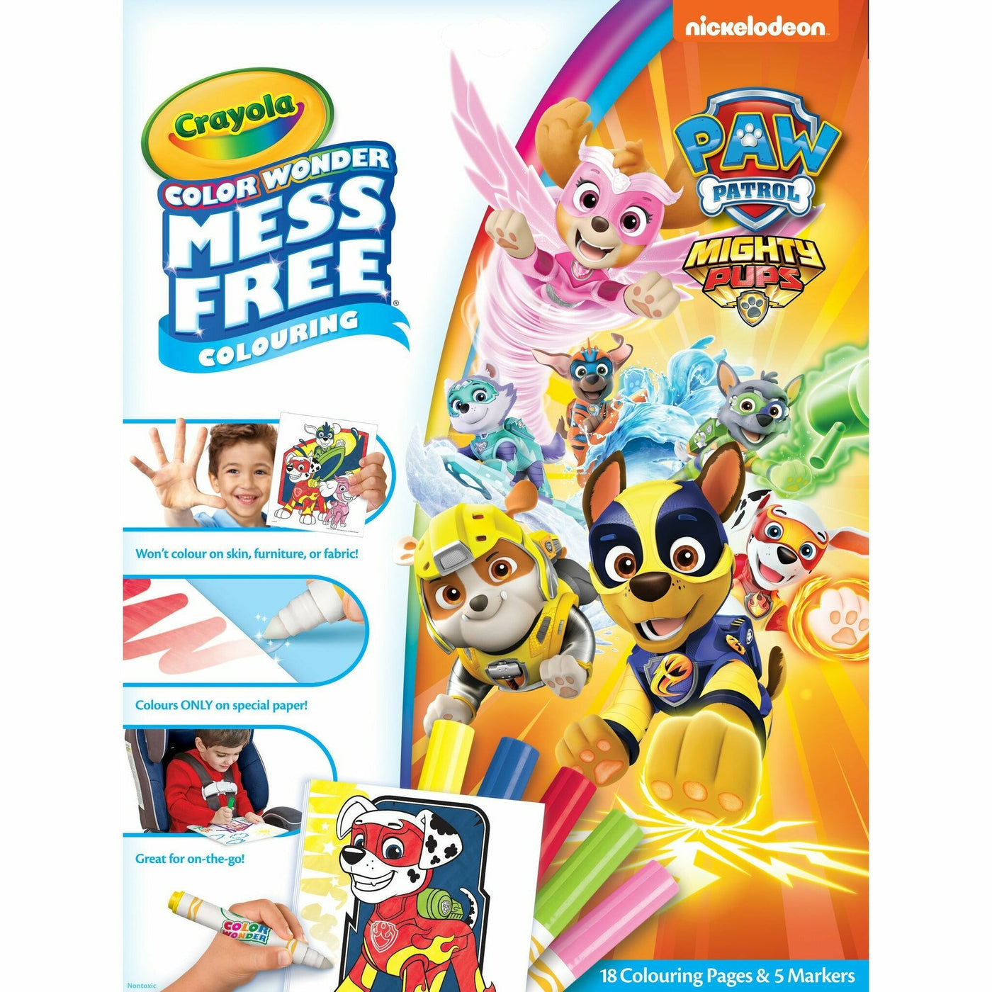 Colour Wonder Mess Free Colouring: Paw Patrol Mighty Pups-Colouring-Crayola-Yes Bebe