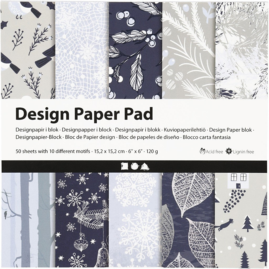 Design Paper Pad - Blues - 50 Sheets