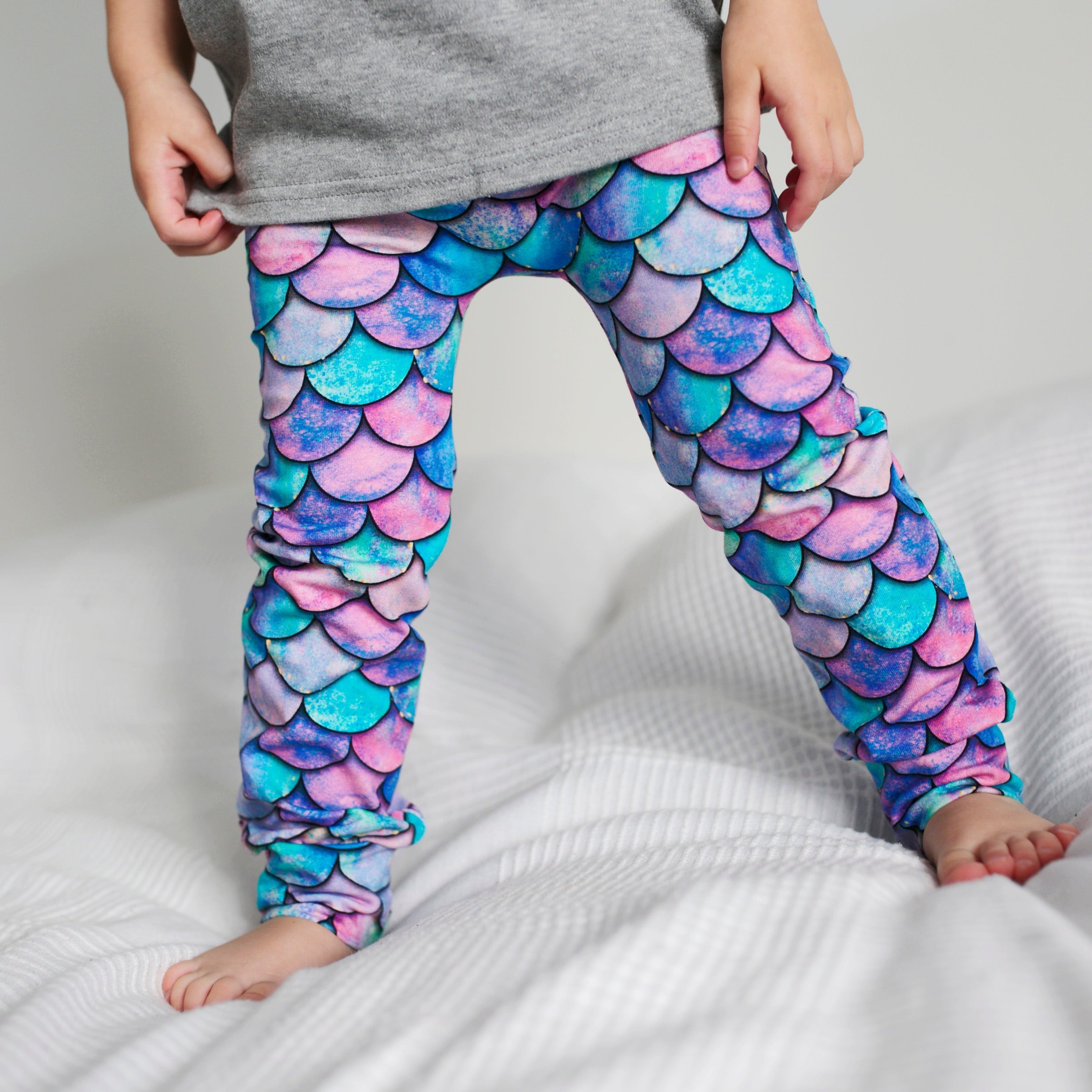 Girls mermaid leggings best sale