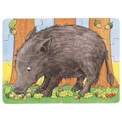 Goki Mini-Puzzle Forest Animals - 24 Pieces (One Supplied)