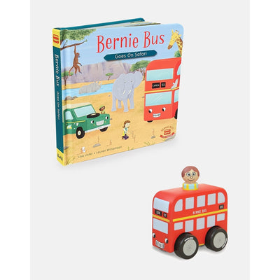 Mini Bernie Bus & Safari Book Bundle-Toy & Book Bundles-Indigo Jamm-Yes Bebe