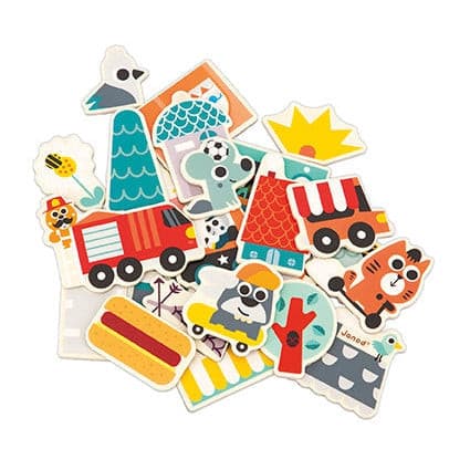 City Magnets 24 Pcs-Boards & Accessories-Janod-Yes Bebe