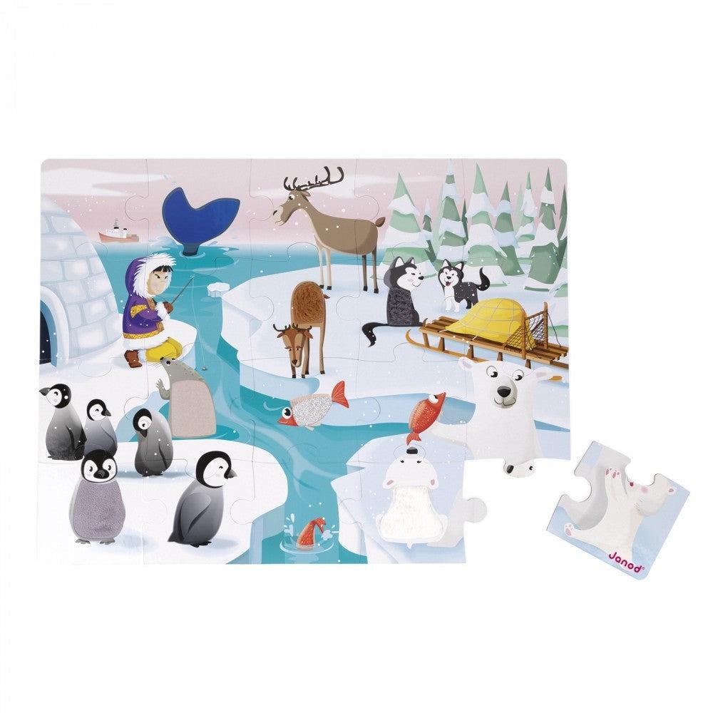 Tactile Puzzle "Life On The Ice" - 20 Pcs