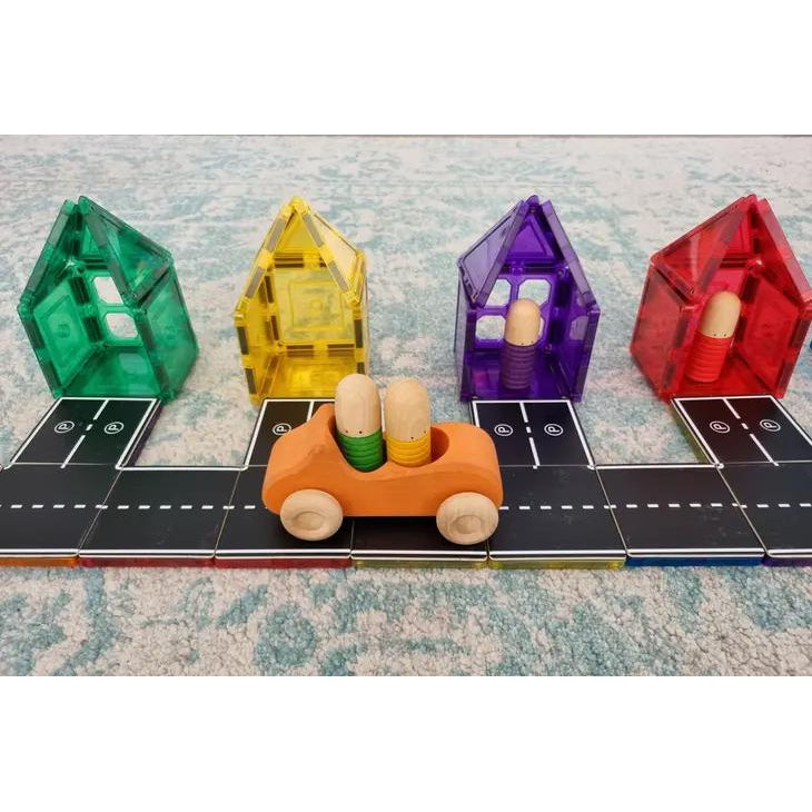 Learn & Grow Magnetic Tile Toppers - Road Pack