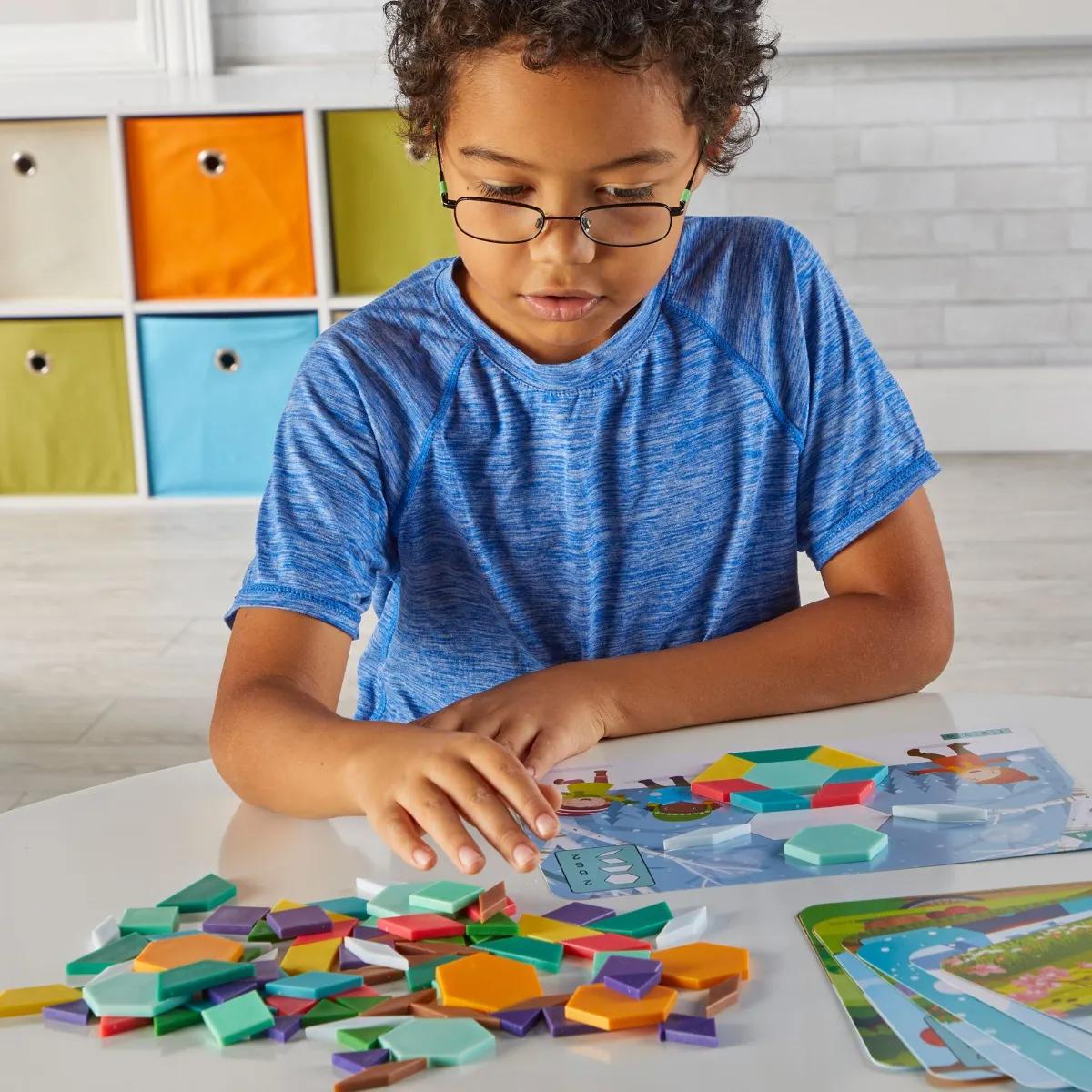Seasons & Weather Pattern Block Puzzle Set-Jigsaw Puzzles-Learning Resources-Yes Bebe