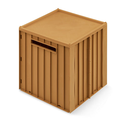 Elijah Storage Box & Lid - Golden Caramel