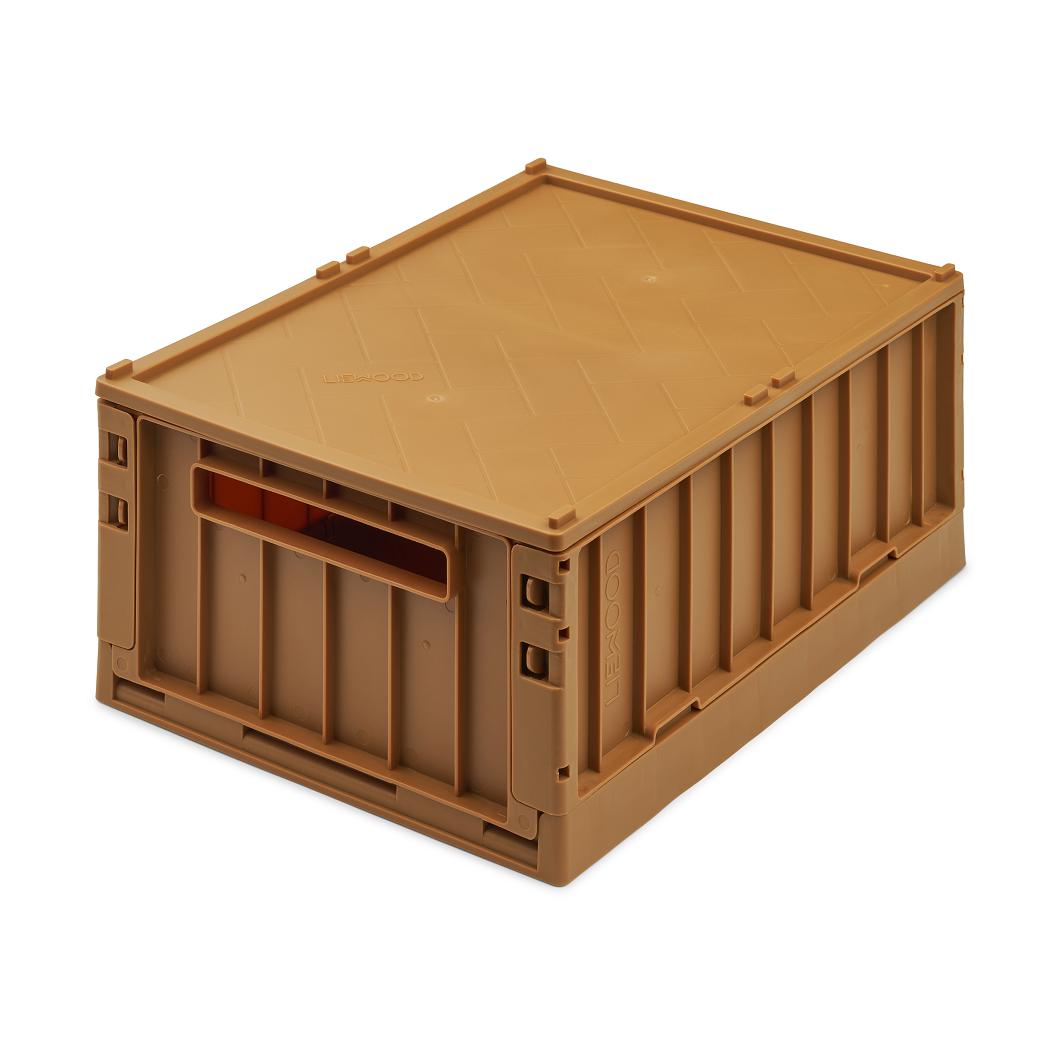 Weston Medium Storage Box & Lid 2-Pack - Golden Caramel