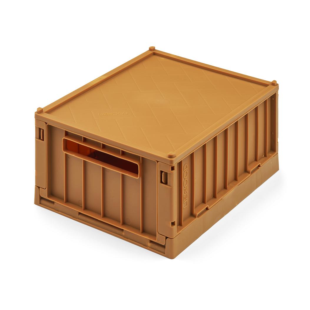 Weston Small Storage Box with Lid 2-Pack - Golden Caramel