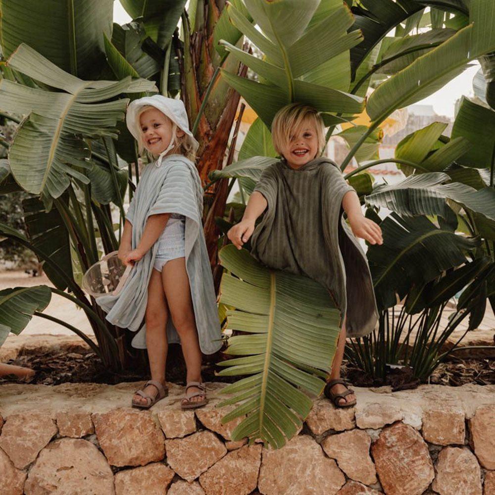 Beach Poncho - Olive-Towelling Ponchos-Little Dutch-Yes Bebe