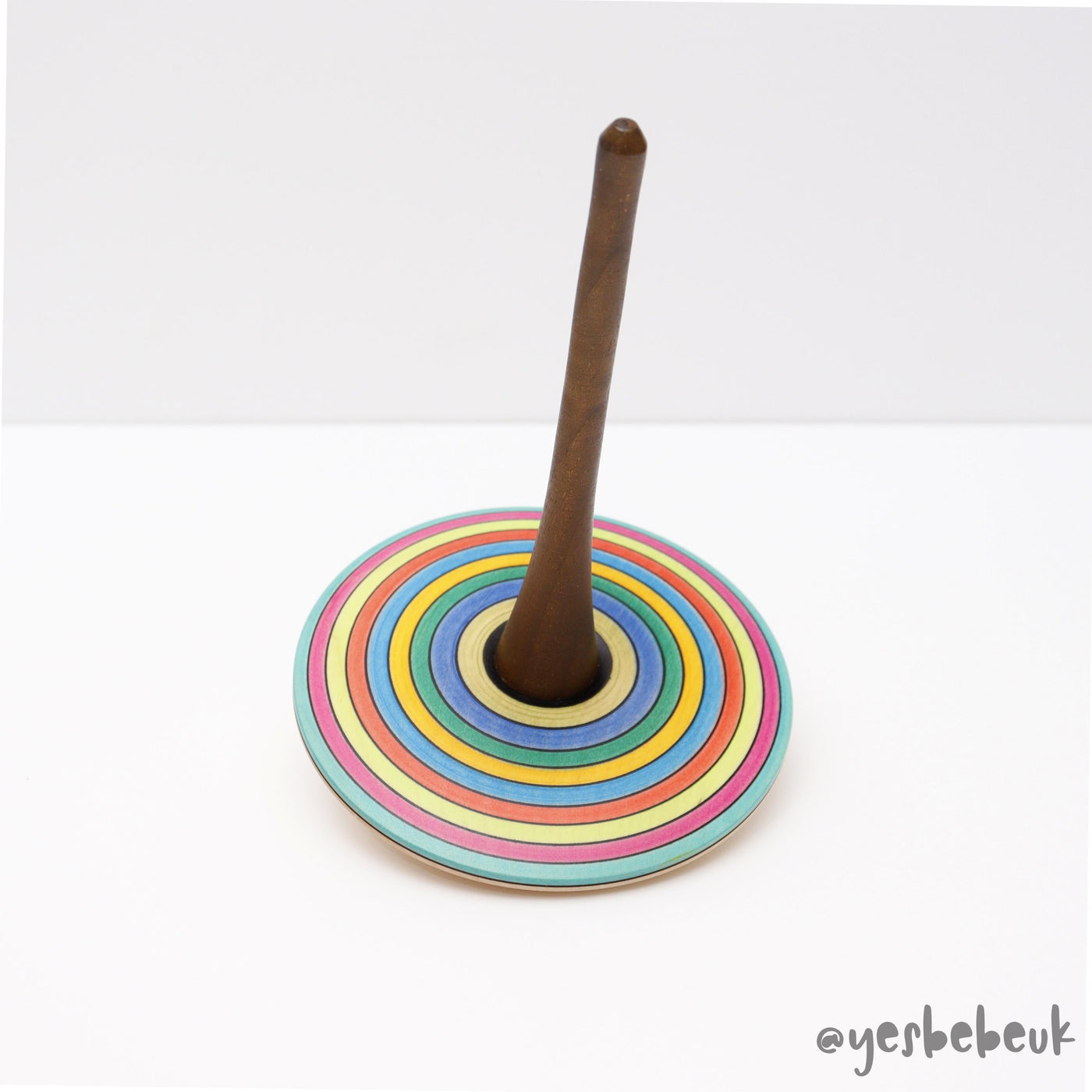 Large Two Hand Striped Spinning Top by Mader