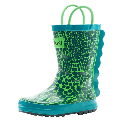 OAKI - Scaley Monster Loop Handle Rubber Rain Boots