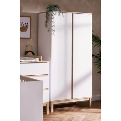 Astrid Double Wardrobe - White-Cupboards & Wardrobes-OBABY-Yes Bebe