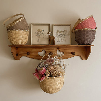 Small Blossom Basket - Nude-Storage Baskets-Olli Ella-Yes Bebe