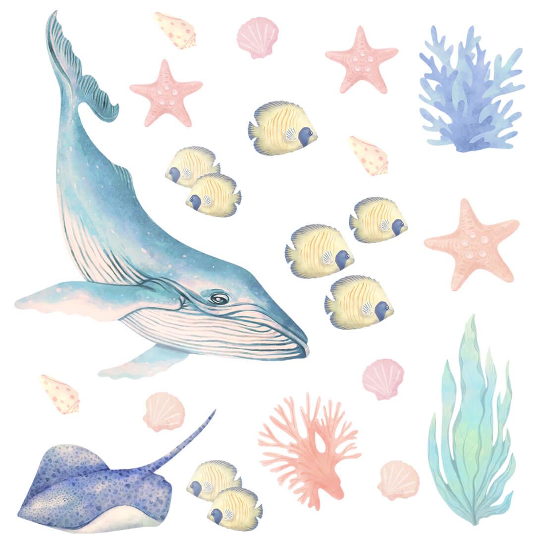 Wall Sticker - Ocean Animals I