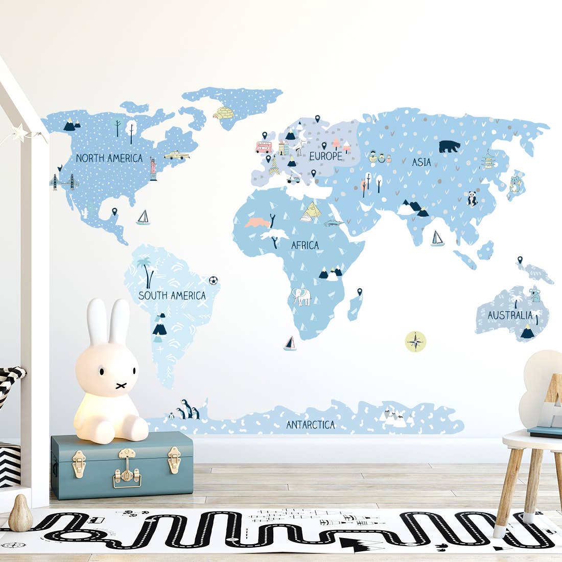 Wall Sticker | World Map Ice Cold Small