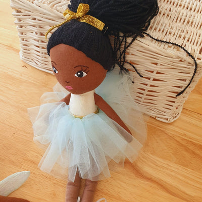 Philly Ballerina Soft Doll - Handmade Linen (39cm)