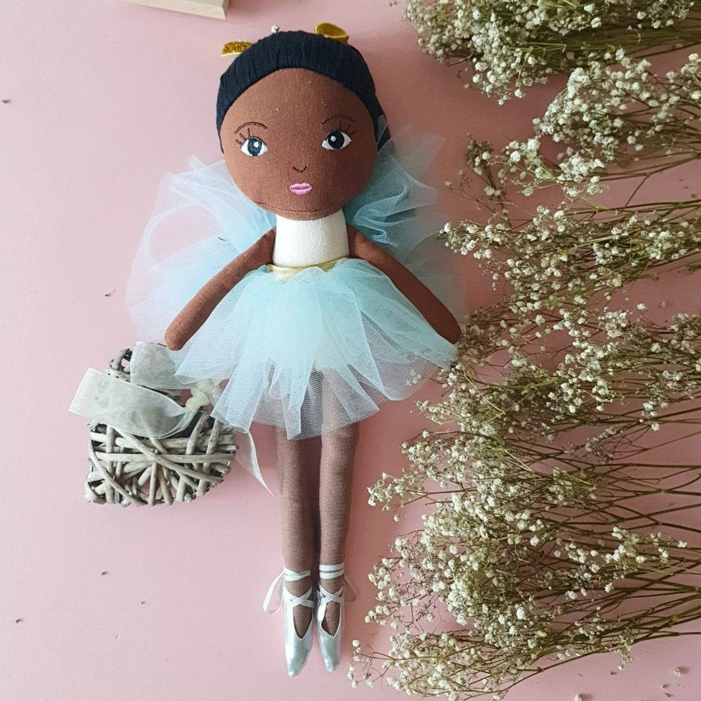 Philly Ballerina Soft Doll - Handmade Linen (39cm)