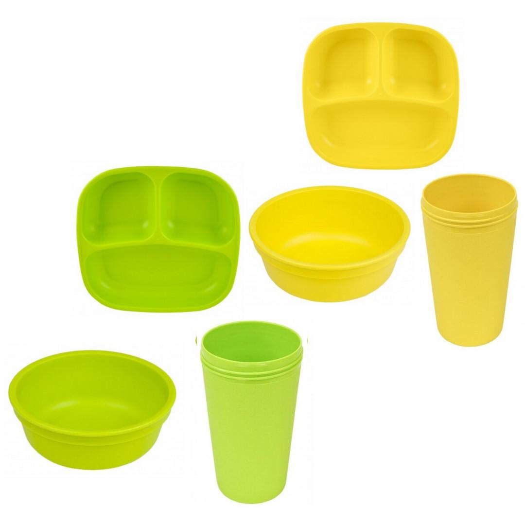 Re-Play Recycled Children's Double Bundle - Lime Green & Yellow