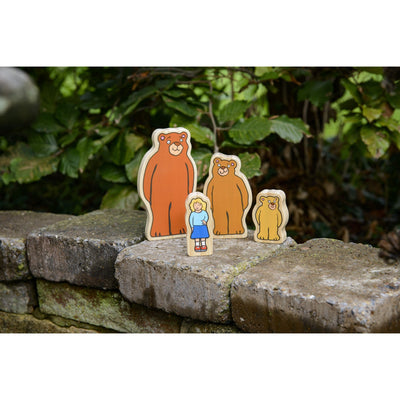 Goldilocks and the Three Bears Wooden Characters - Yellow Door