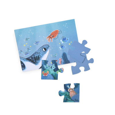 Glow-In-The-Dark Puzzle Under The Sea - Les Aventures de Paulie (24 Pieces)-Puzzles-Moulin Roty-Yes Bebe