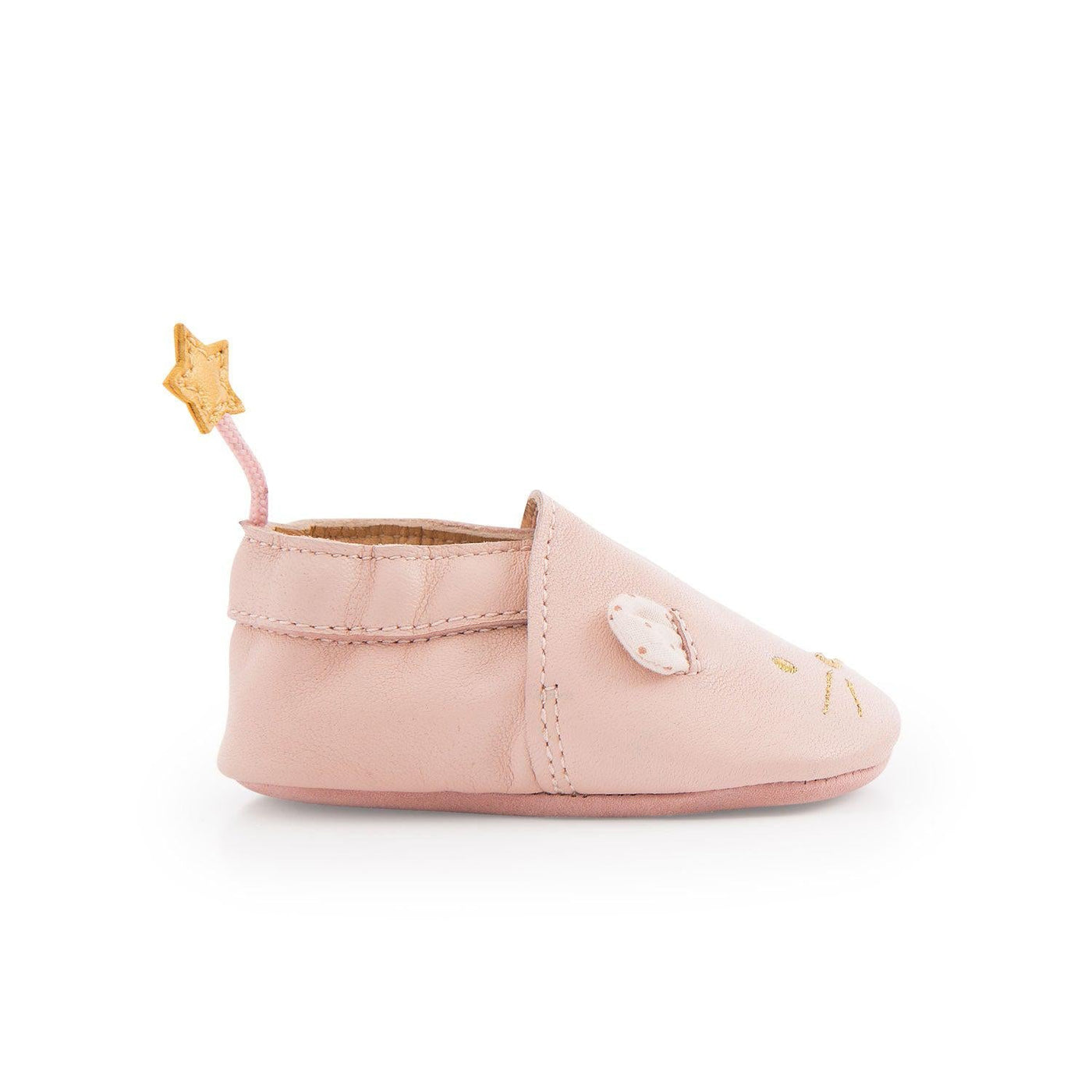 Pink Leather Slippers - Il Était Une Fois-Baby Shoes-Moulin Roty-Yes Bebe