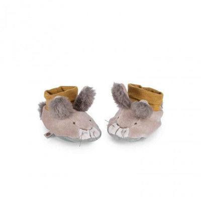 Rabbit Baby Slippers - Trois Petits Lapins-Baby Shoes-Moulin Roty-Yes Bebe