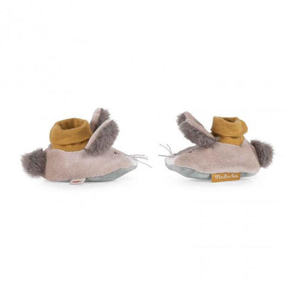 Rabbit Baby Slippers - Trois Petits Lapins-Baby Shoes-Moulin Roty-Yes Bebe