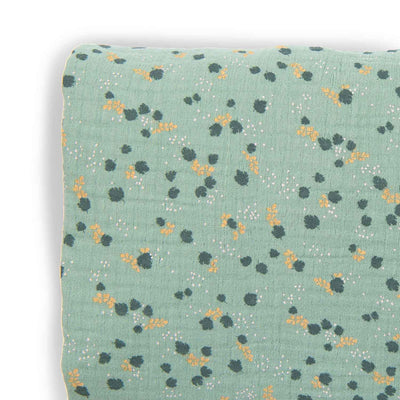 Sage Fitted Sheet For Baby Bed 70 x 140 cm - Trois Petits Lapins-Bed Sheets-Moulin Roty-Yes Bebe
