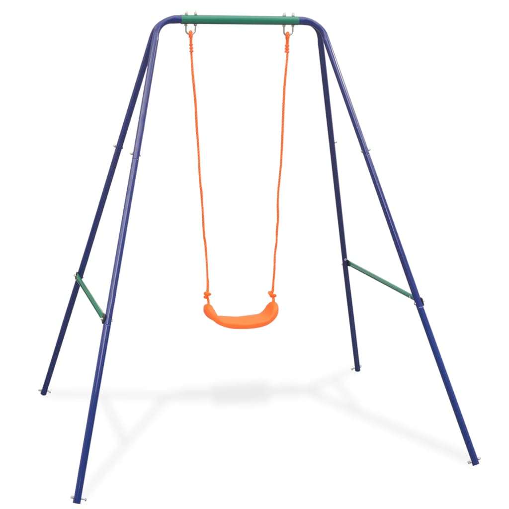 vidaXL 2-in-1 Single Swing and Toddler Swing Orange-Swing Sets-vidaXL-Orange-Yes Bebe