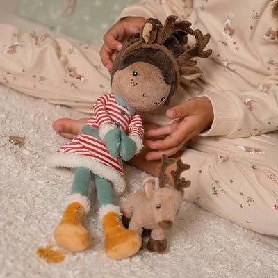 Evie Christmas Reindeer Doll 35cm