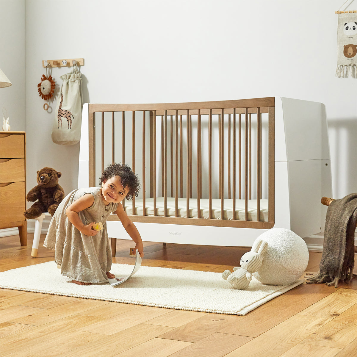 Snuzkot Skandi 3 Piece Nursery Furniture Set, The Natural Edit 'Walnut'